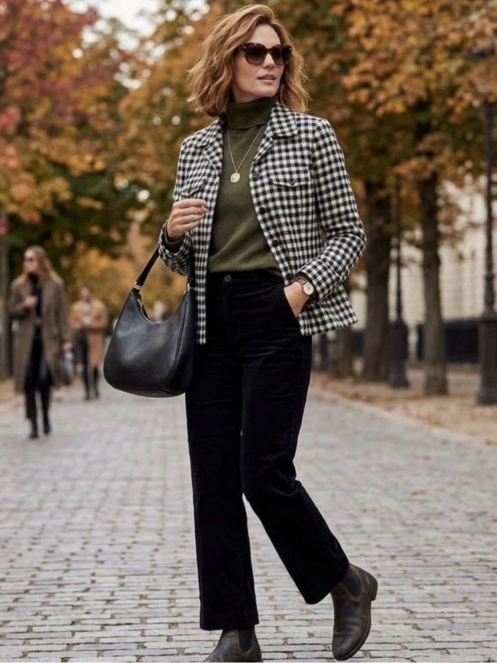 Talbots Blazer Jacket Womens 4 Wool Button Lined Black White Plaid Gingham